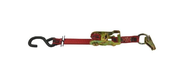 Ratchet Strap Assembly 6 Foot 1 E-Track Hook 1 S Hook Snappin Turtle