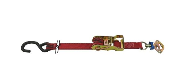 Ratchet Strap Assembly 6 Foot 1 L-Track 1 S-Hook Snappin Turtle