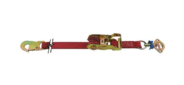 Ratchet Strap Assembly 6 Foot 1 L-Track 1 Snap Hook Snappin Turtle