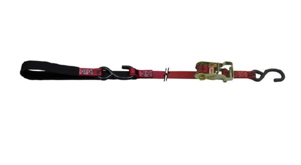 Ratchet Strap Assembly 12 Foot W/S-Hooks Loop W/Sleeve Snappin Turtle