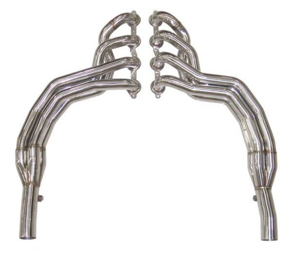 Exhaust Header 10-14 Camaro 1 3/4 in Primary 2.50 in Collector Long Tube Hardware Incl Polished 304 Stainless Steel Pypes Exhaust