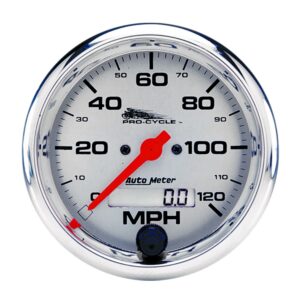 3-3/4 in. SPEEDOMETER, 0-120 MPH, SILVER, PRO-CYCLE