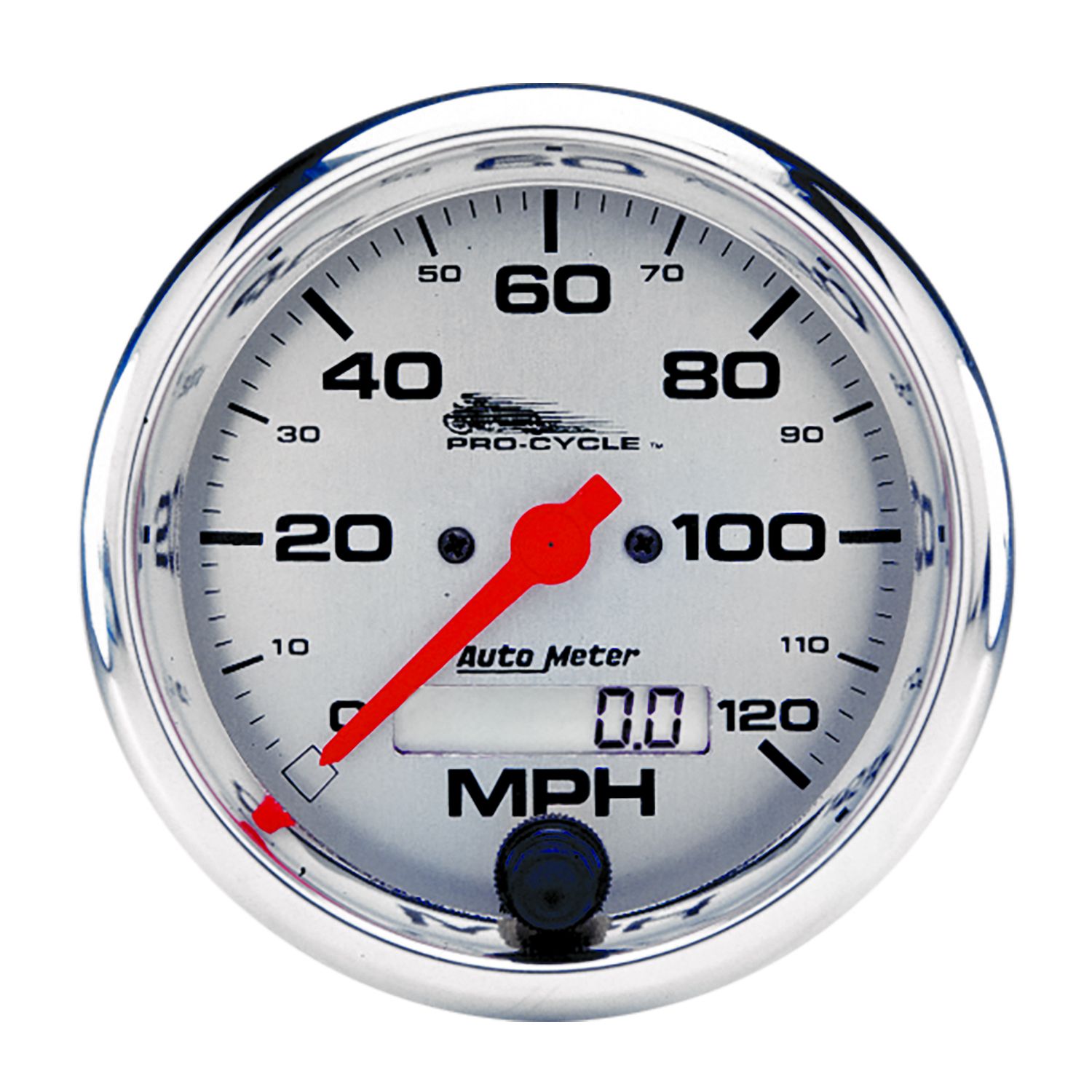 3-3/4 in. SPEEDOMETER, 0-120 MPH, SILVER, PRO-CYCLE