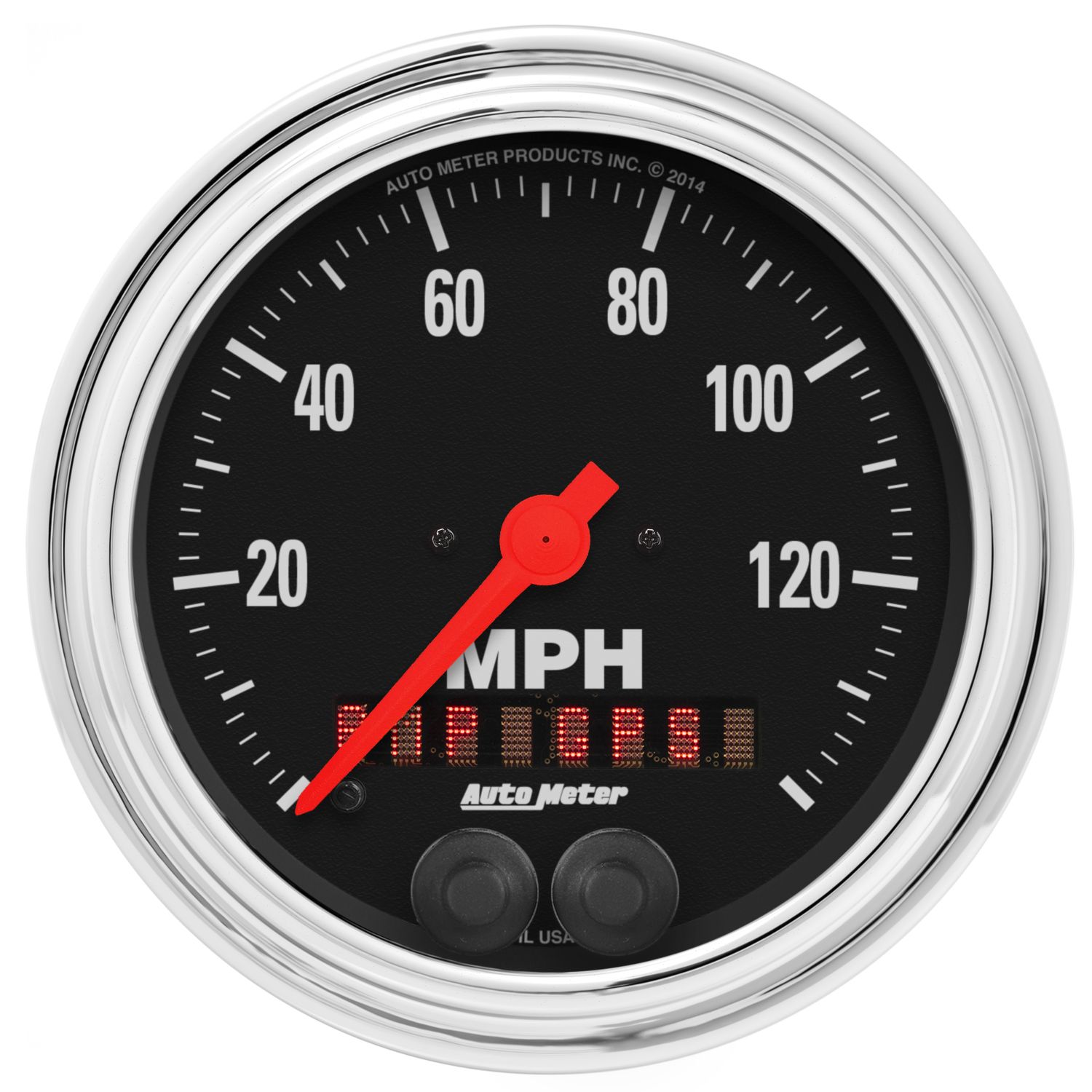 3-3/8 in. GPS SPEEDOMETER, 0-140 MPH, TRADITIONAL CHROME