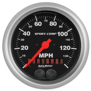 3-3/8 in. GPS SPEEDOMETER, 0-140 MPH, SPORT-COMP