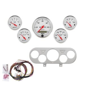 5 GAUGE DIRECT-FIT DASH KIT, NOVA 62-65, ARCTIC WHITE