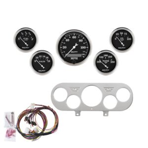 5 GAUGE DIRECT-FIT DASH KIT, NOVA 62-65, OLD TYME BLACK
