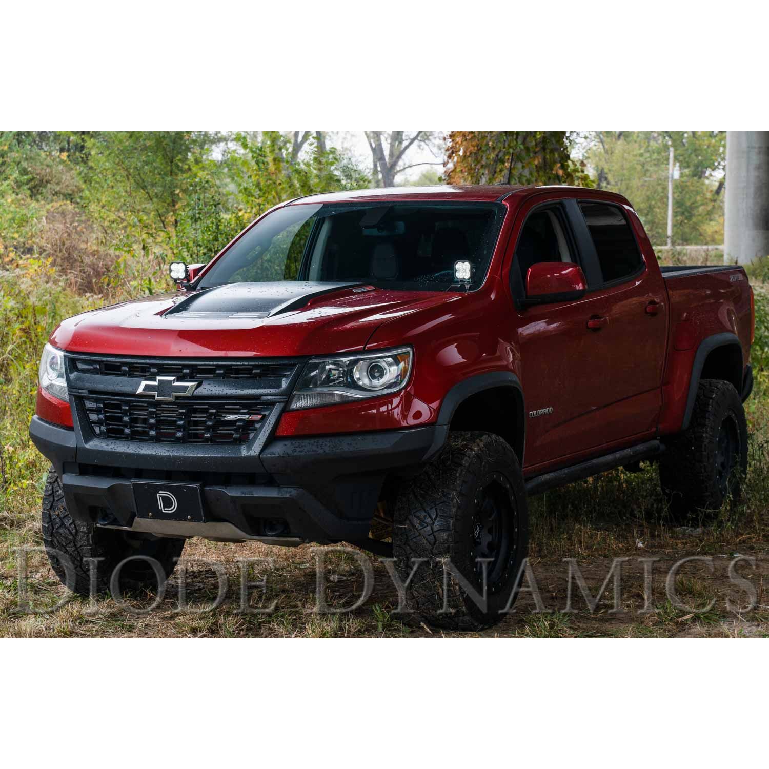 Allows you to mount two Stage Series 3" LED Pods above the hood.