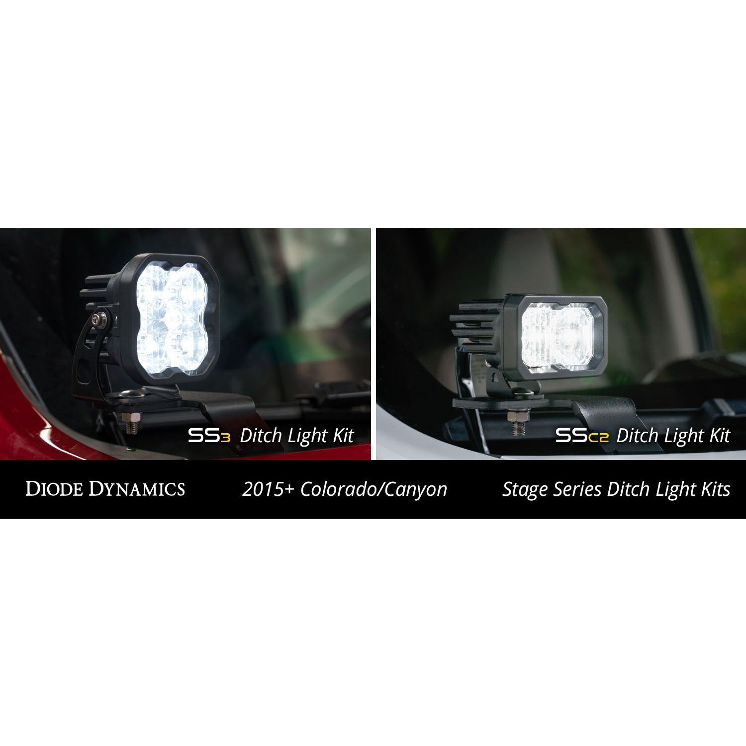Allows you to mount two Stage Series 3" LED Pods above the hood.