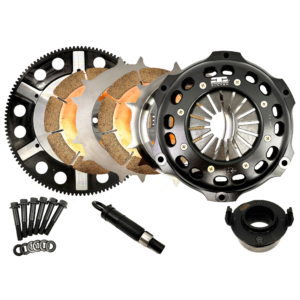 Clutch Kit: Full Race Twin Disc: Honda B Series 184mm Ceramic: D Dia: w/Fly