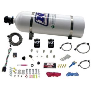 Nitrous Express GM EFI RACE (100-150-200-250HP) SINGLE NOZZLE WITH 15LB BOTTLE
