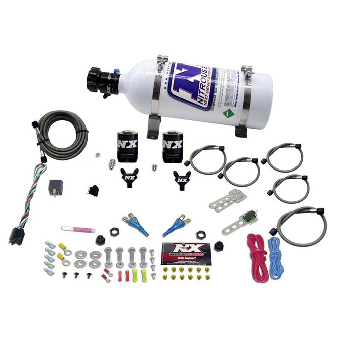 Nitrous Express DUAL NOZZLE SPORT COMPACT SYSTEM W/ 5LB BOTTLE (35-50-75HP)