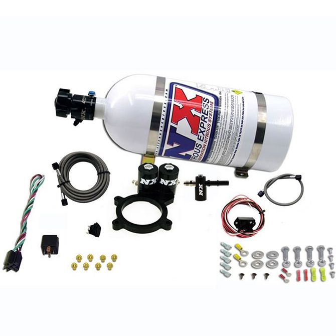 Nitrous Express 2014-NEWER GM 5.3L TRUCK NITROUS PLATE SYSTEM (50-250HP) W/ 10LB BOTTLE