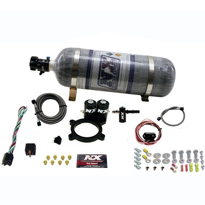 Nitrous Express 2014-NEWER GM 5.3L TRUCK NITROUS PLATE SYSTEM (50-250HP) W/ COMPOSITE BOTTLE