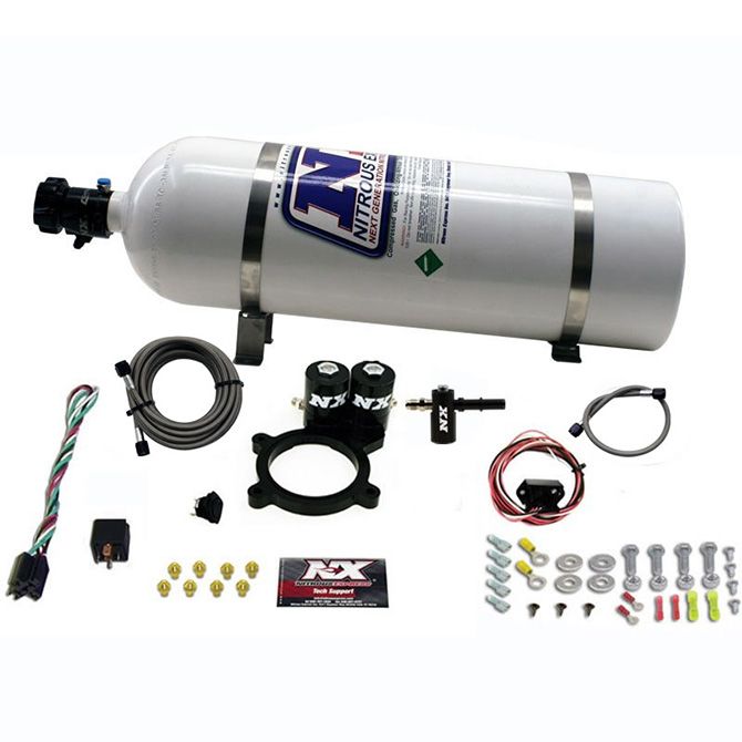Nitrous Express 2014-NEWER GM 5.3L TRUCK NITROUS PLATE SYSTEM (50-250HP) W/ 15LB BOTTLE