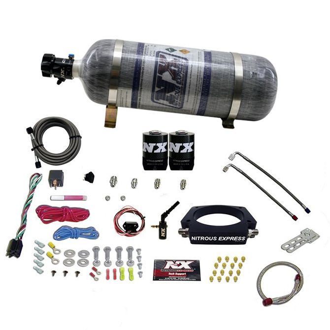Nitrous Express 2014-NEWER GM 6.2L TRUCK NITROUS PLATE SYSTEM (35-300HP) W/ COMPOSITE BOTTLE
