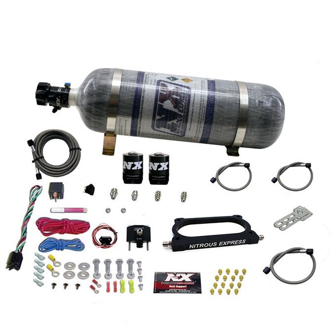 Nitrous Express GT500 NITROUS PLATE SYSTEM (50-250HP) WITH COMPOSITE BOTTLE