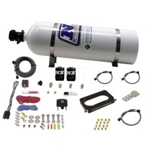 Nitrous Express FORD 4 VALVE NITROUS PLATE SYSTEM (50-300HP) WITH 15LB BOTTLE