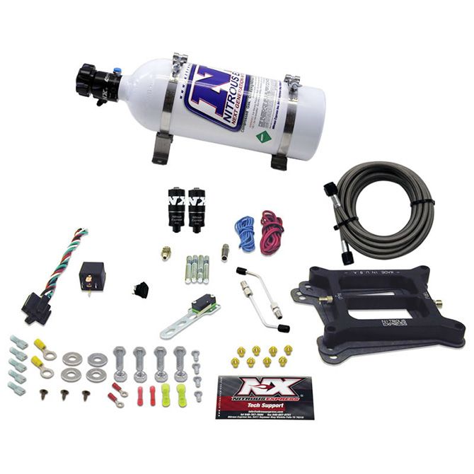 Nitrous Express 4150 HITMAN PLUS 4-BBL (50-100-150-200HP) WITH 5LB BOTTLE