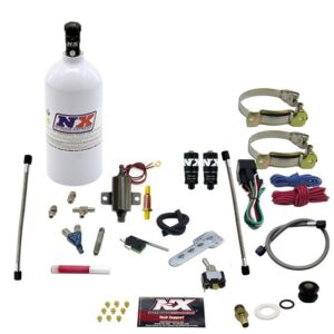 Nitrous Express TWO CYLINDER inPIRANHAin SYSTEM (V-TWINS W/SINGLE CARB), 2.5 LB