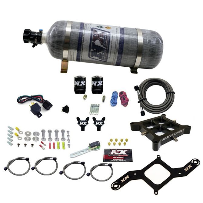 Nitrous Express 4150 BILLET CROSSBAR, PRO POWER (100-200-300-400-500HP) WITH COMPOSITE BOTTLE.