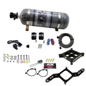 Nitrous Express 4150 SINGLE ENTRY BILLET CROSSBAR PLATE SYSTEM, (50-300HP) W/ COMPOSITE BOTTLE
