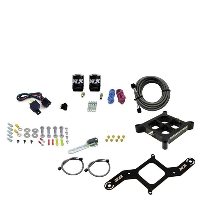 Nitrous Express 4150 SINGLE ENTRY CROSSBAR PLATE SYSTEM, PRO POWER(100-500HP) W/O BOTTLE