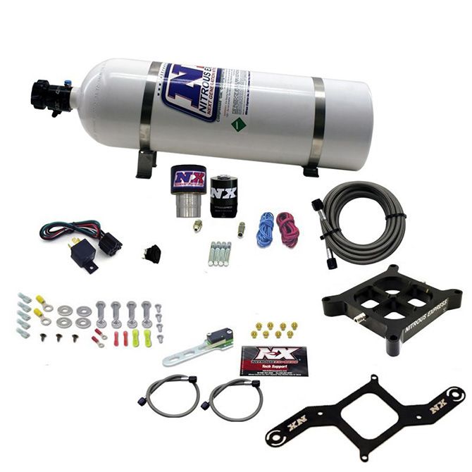 Nitrous Express SINGLE ENTRY CROSSBAR RNC .178 250-650HP (4150 FLANGE) W/15LB BOTTLE