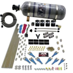 Nitrous Express 8 CYL SHARK DIRECT PORT, 4 SOLENOIDS, WITH COMPOSITE BOTTLE (200-600HP JETTING)