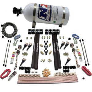 Nitrous Express 6-CYL. SX2 DUAL STAGE NOZZLE SYSTEM W/ 10LB BOTTLE