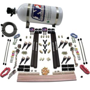 Nitrous Express SX2 DUAL STG/GAS/RAILS 8 NZLS (200-1200HP) W/ 10LB BOTTLE