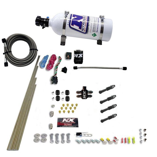 Nitrous Express DRY DIRECT PORT NITROUS SYSTEM. 4 CYLINDER W/ 5LB BOTTLE