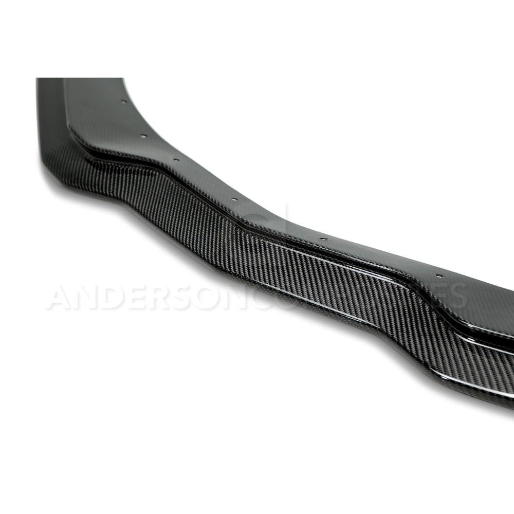 Anderson Composites, AC-FL14CHC7-Z6, Carbon fiber front splitter with small end caps for 2015-2019 Chevrolet Corvette C7 Z06