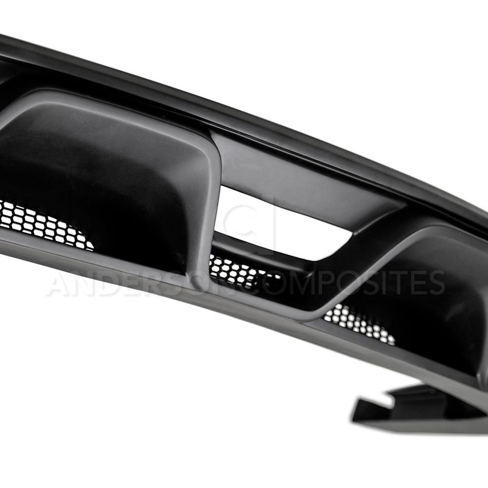 Anderson Composites, AC-RL15FDMU-GR-GF, Type-GR (GT350 Style) fiberglass rear diffuser for 2015-2017 Ford Mustang (Quad tip exhaust)