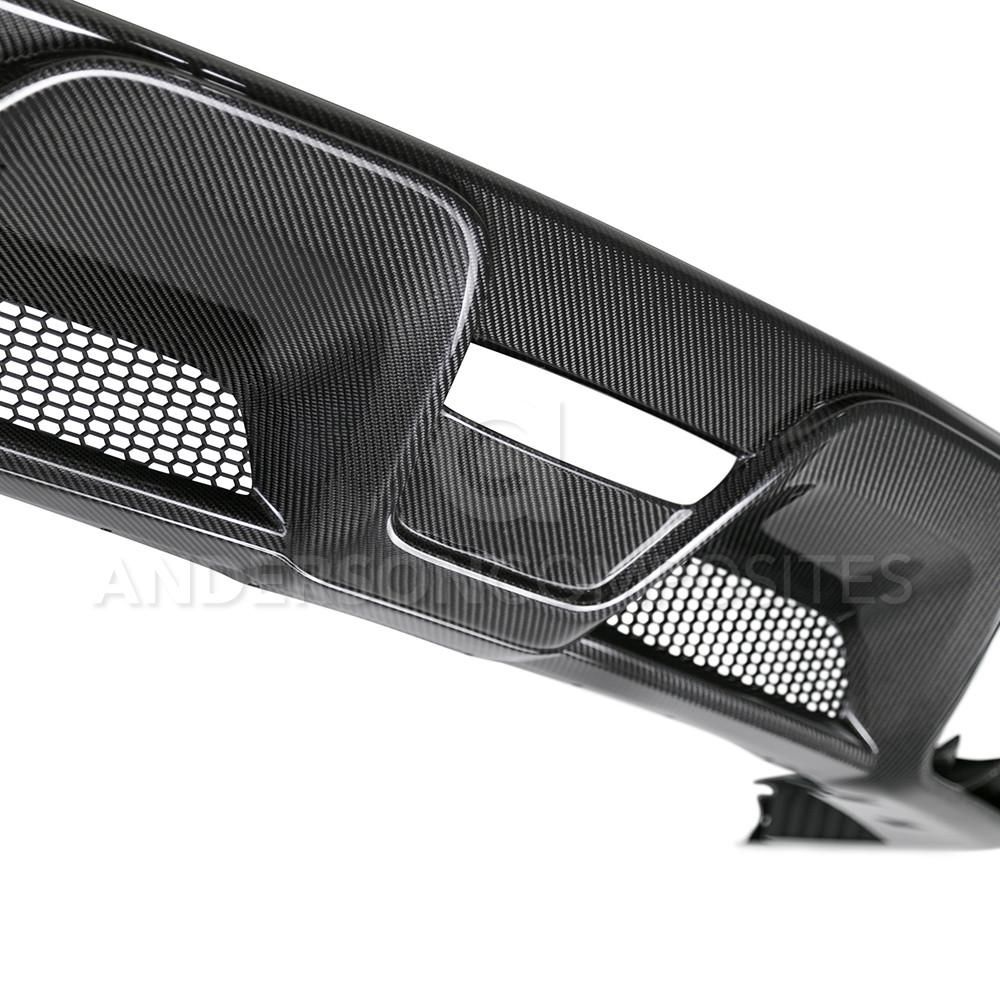 Anderson Composites, AC-RL15MU350, Carbon fiber rear diffuser for 2015-2020 Ford Mustang Shelby GT350 & GT350R