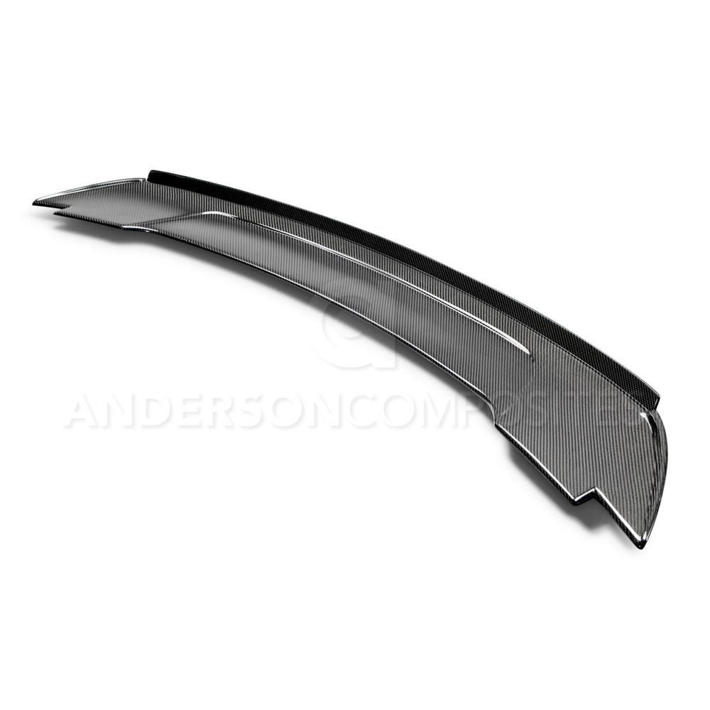 Anderson Composites, AC-RS15FDMU-ST, Type-ST carbon fiber Track Pack style rear spoiler with adjustable wicker bill for 2015-2020 Ford Mustang