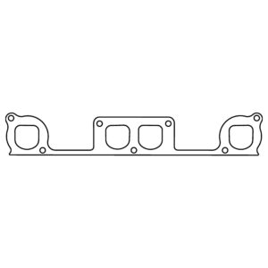 Cometic Gasket Automotive Chevrolet Gen-1 Small Block V8 .064 in AM Exhaust Manifold Gasket Set; 1.700 in x 1.700 in D Ports; Brodix WP12S/WP247/WP262 Head