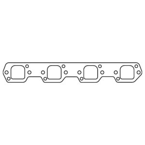 Cometic Gasket Automotive Ford Windsor .060 in HTS Exhaust Manifold Gasket Set; 1.665 in x 1.617 in D-Shape Port; N Head; Trick Flow R Heads