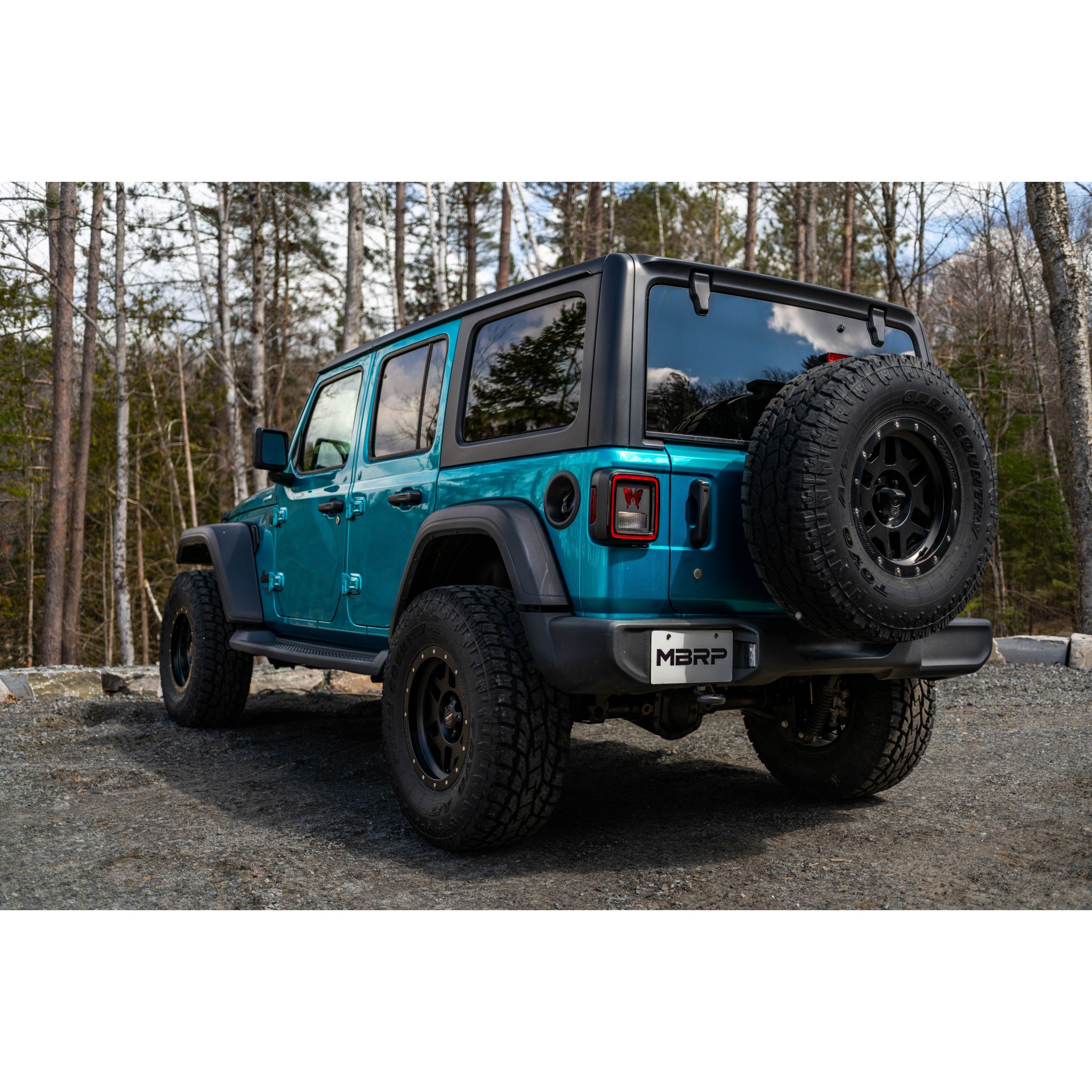 MBRP Armor Plus Jeep Wrangler 2.5" Axle Back Single Rear Exit Exhaust