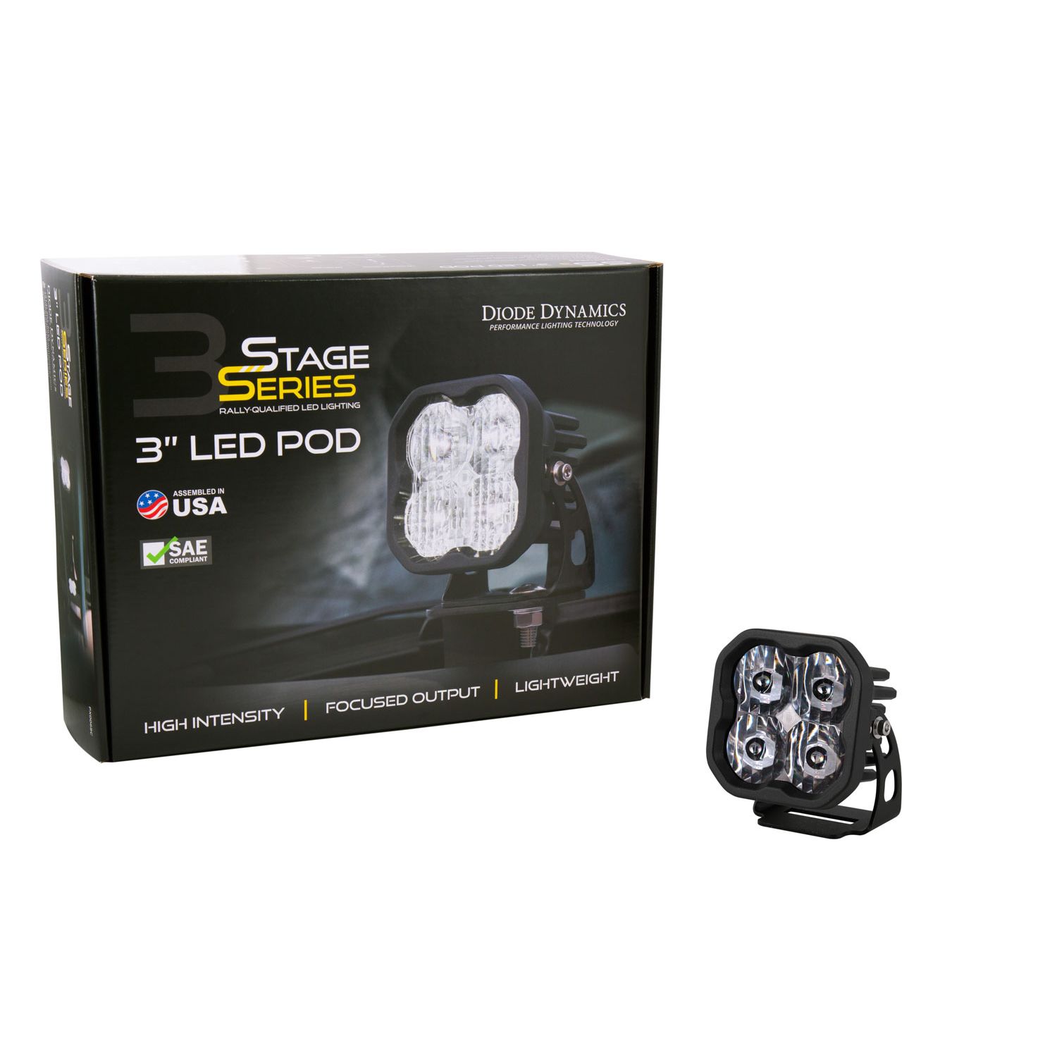 Pod light featuring advanced TIR optics for high efficiency and focus.