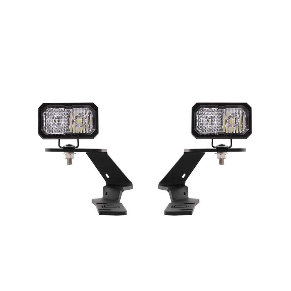 Allows you to mount two Stage Series 2" LED Pods above the hood.