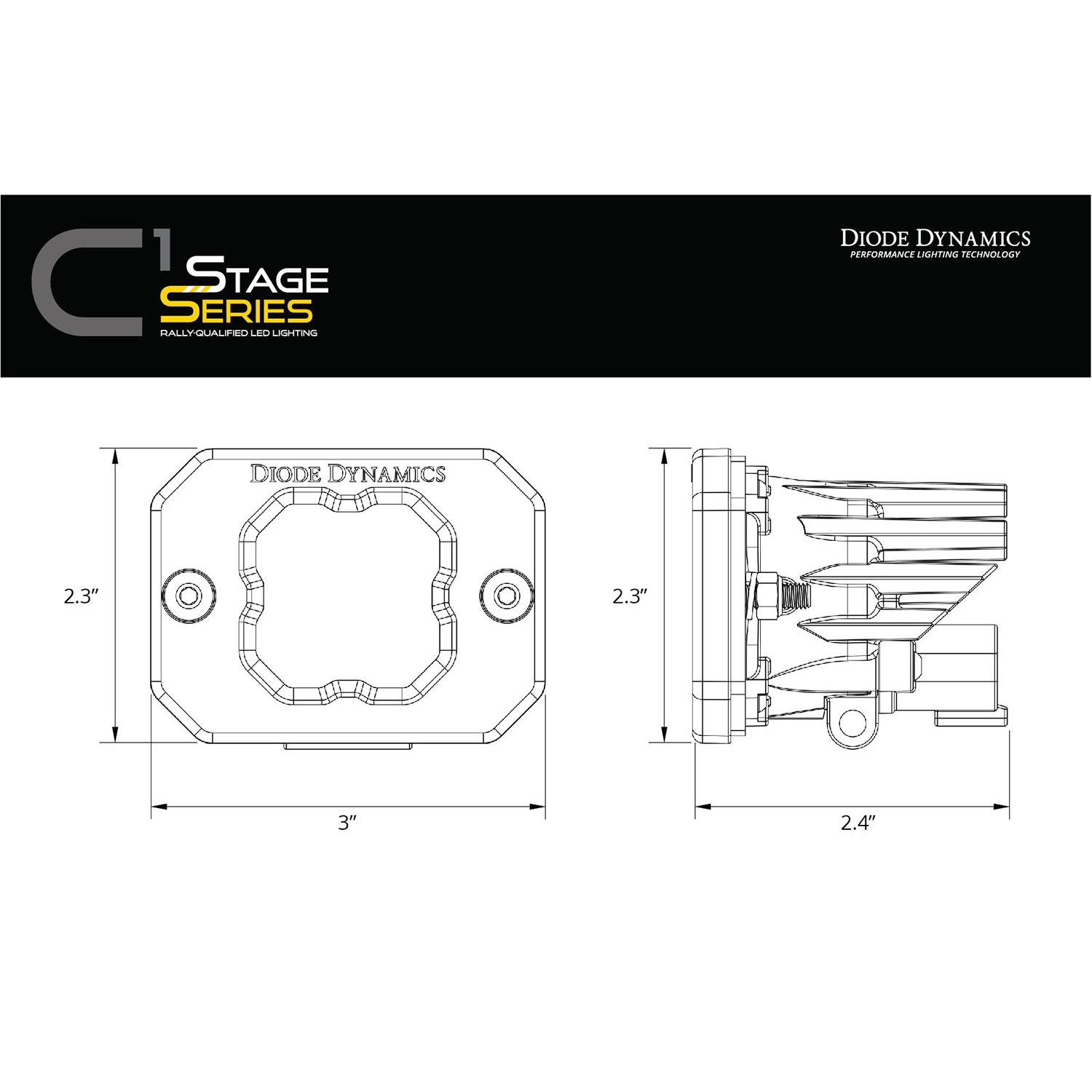 Pod light featuring modern TIR optics for the highest intensity on the market.