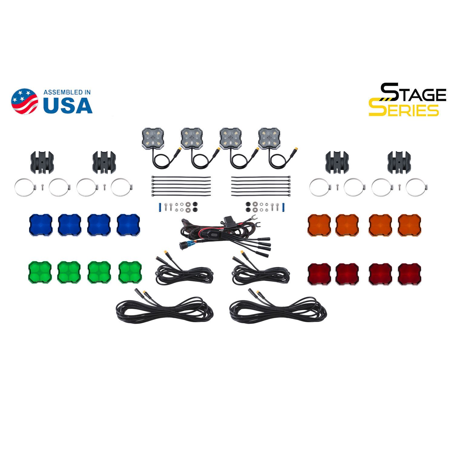 Stage Series RGBW 4 Pack Rock Lights.