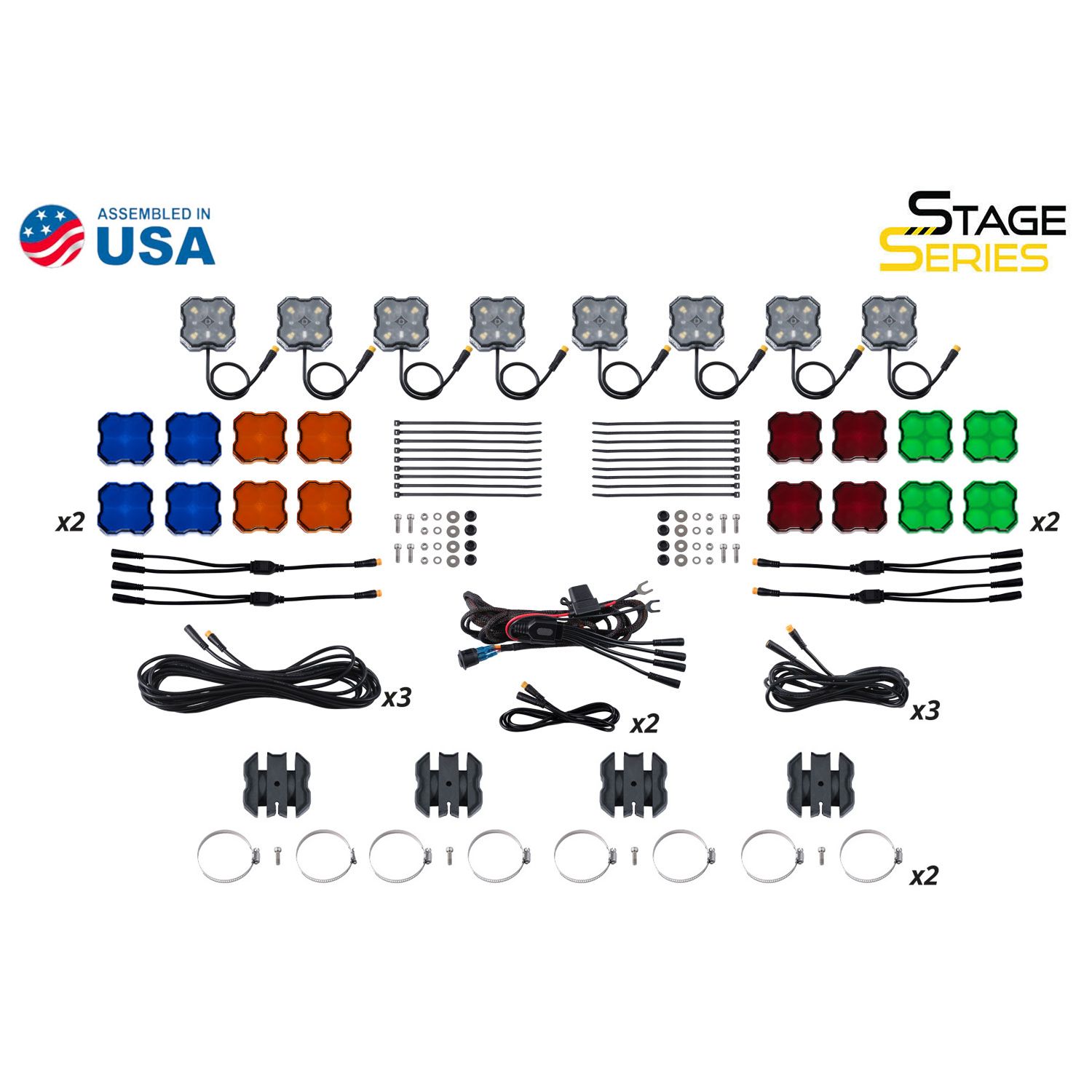 Stage Series RGBW 8 Pack Rock Lights.