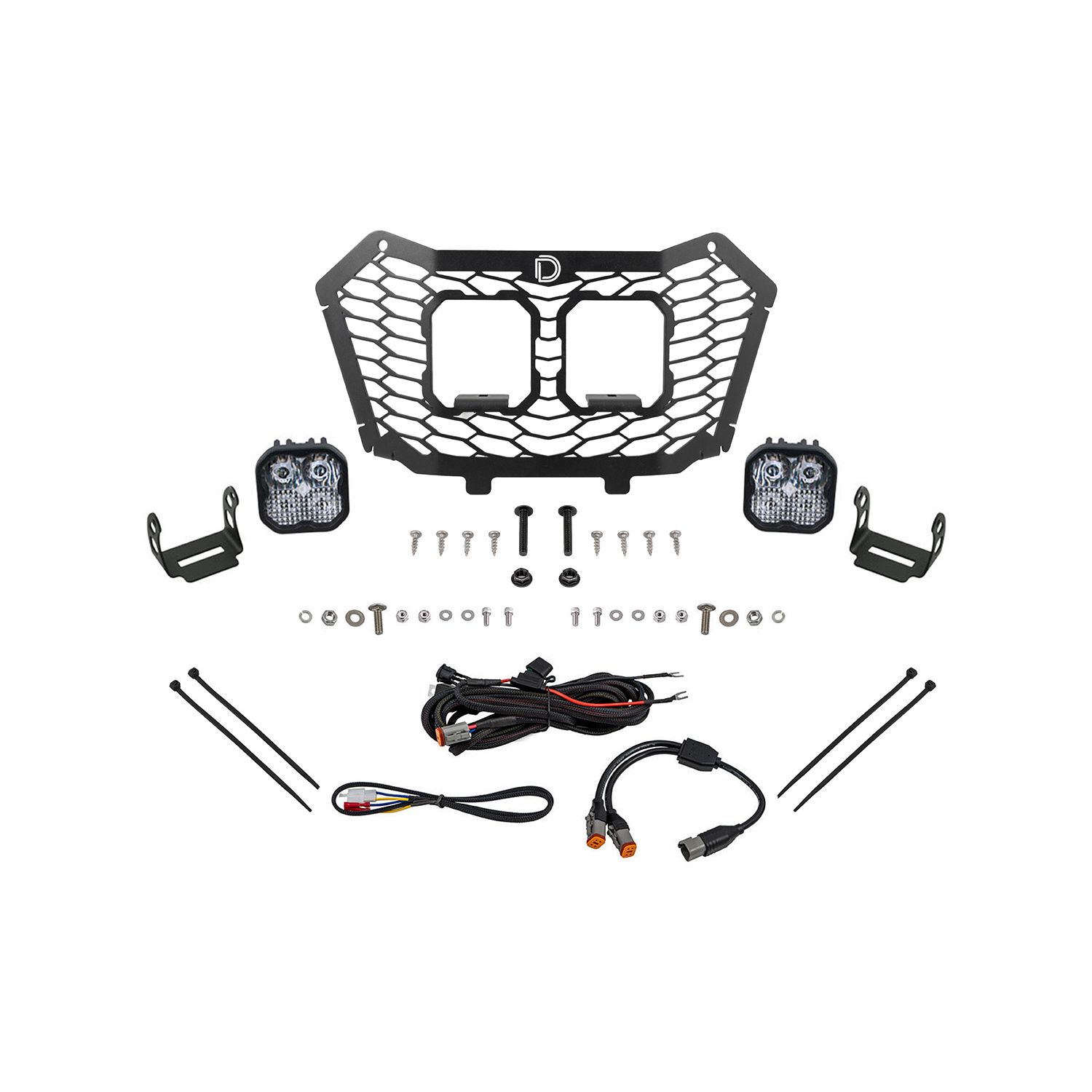 Allows for installation of SS3 LED pods in front grille.