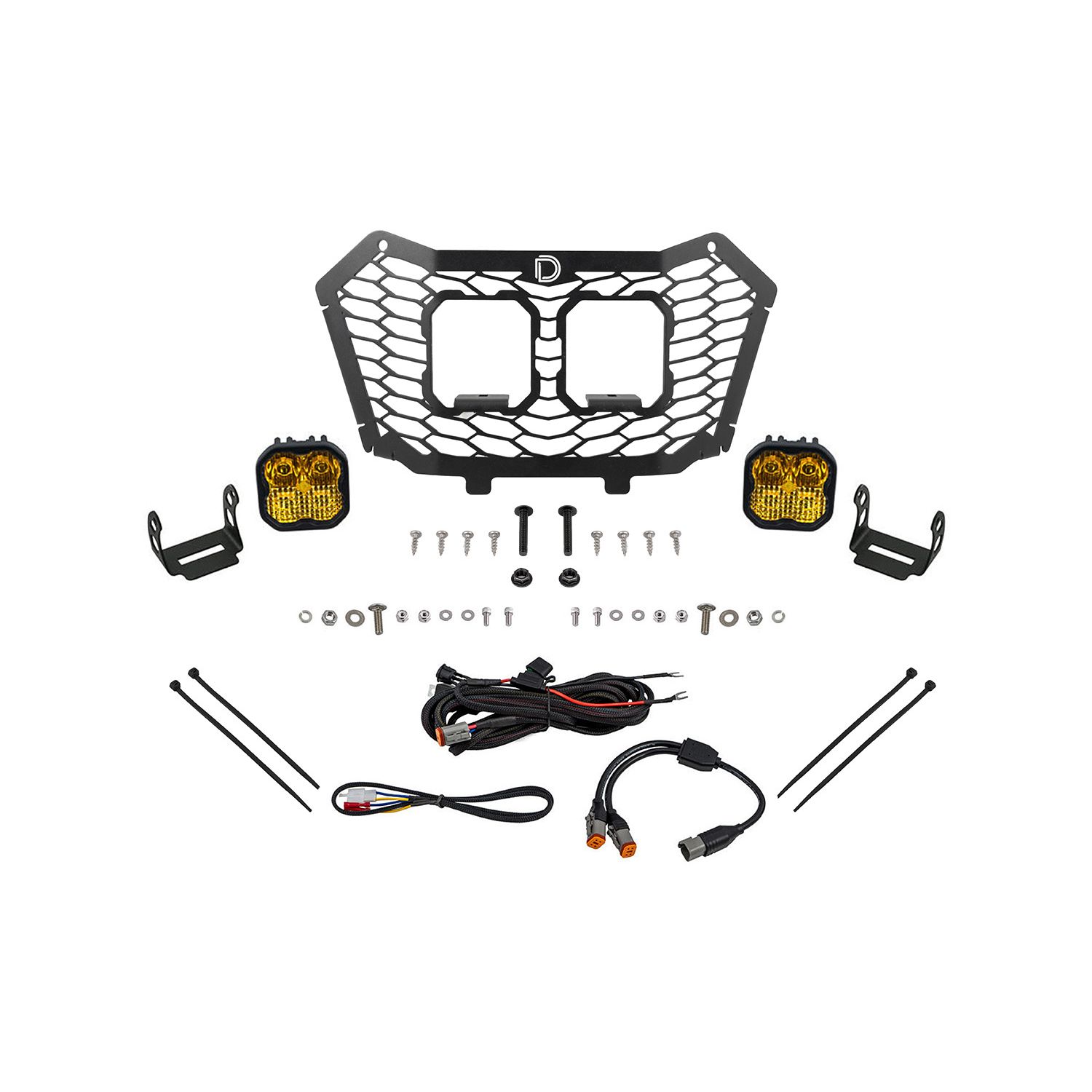 Allows for installation of SS3 LED pods in front grille.