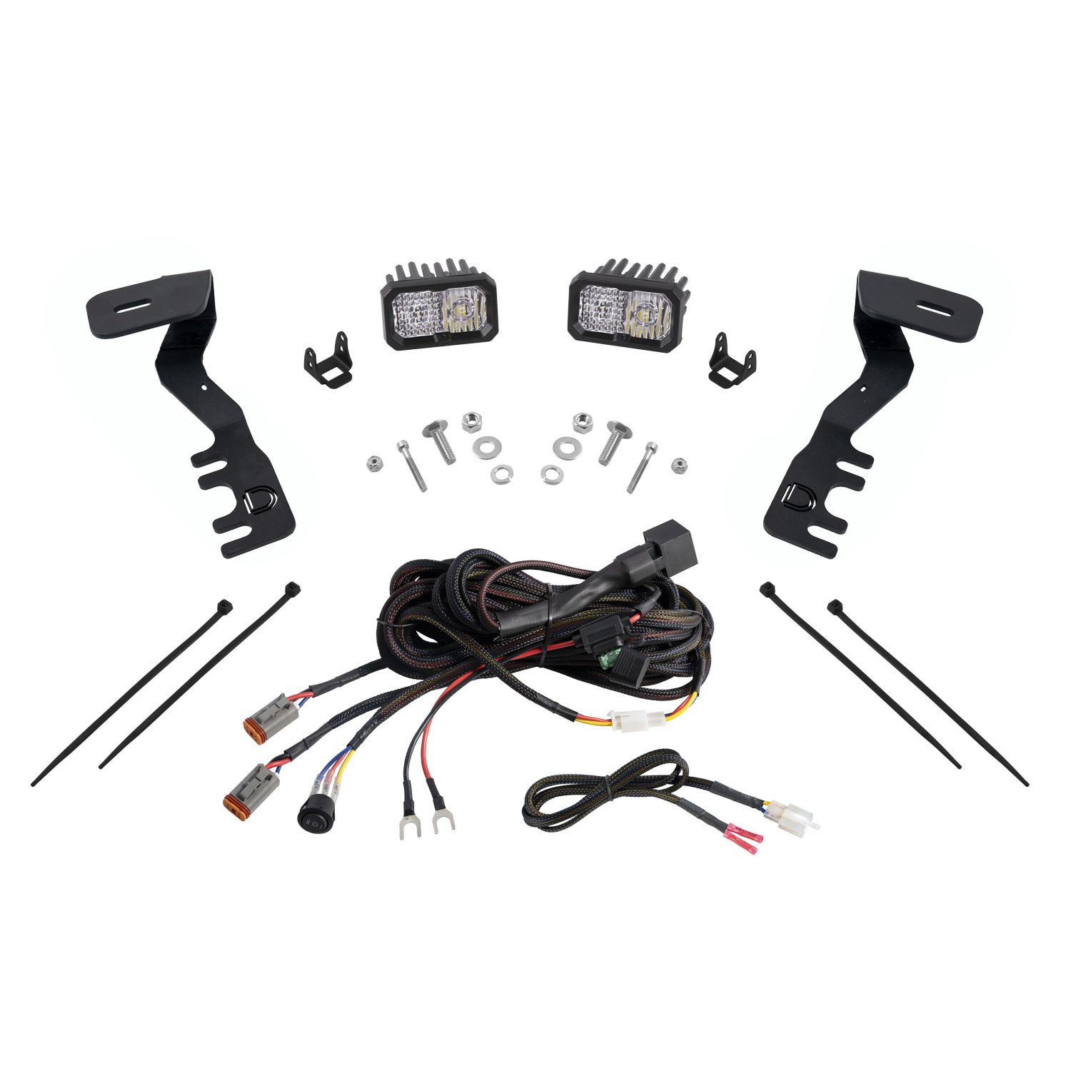 Allows you to mount two Stage Series LED Pods above the hood.