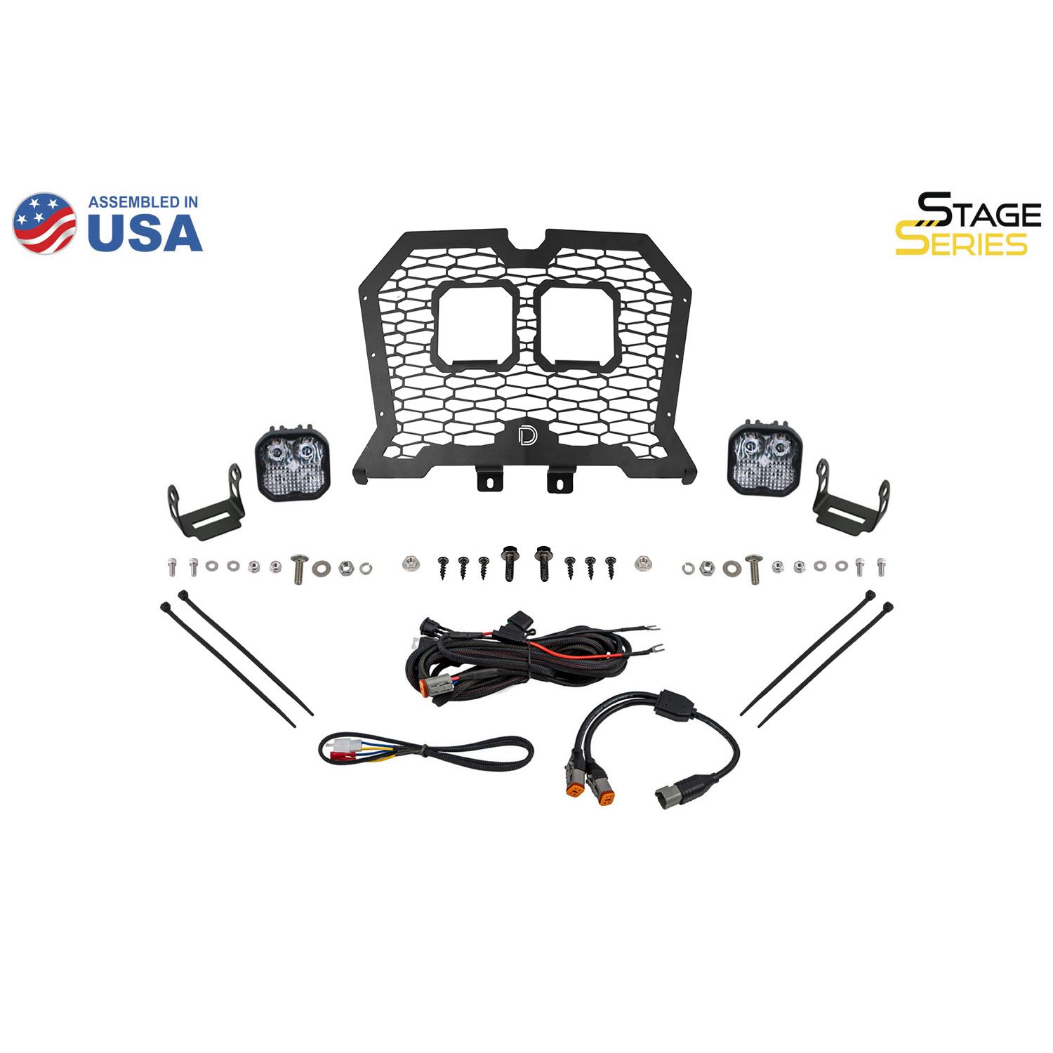 Allows for installation of SS3 LED pods in front grille.