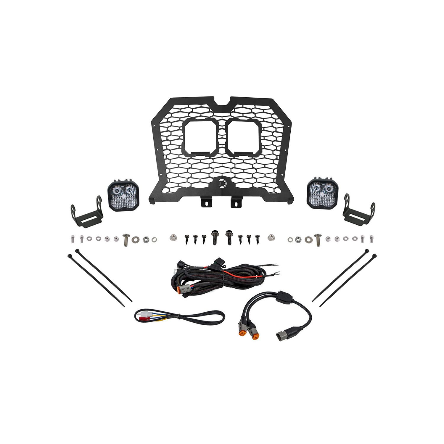 Allows for installation of SS3 LED pods in front grille.