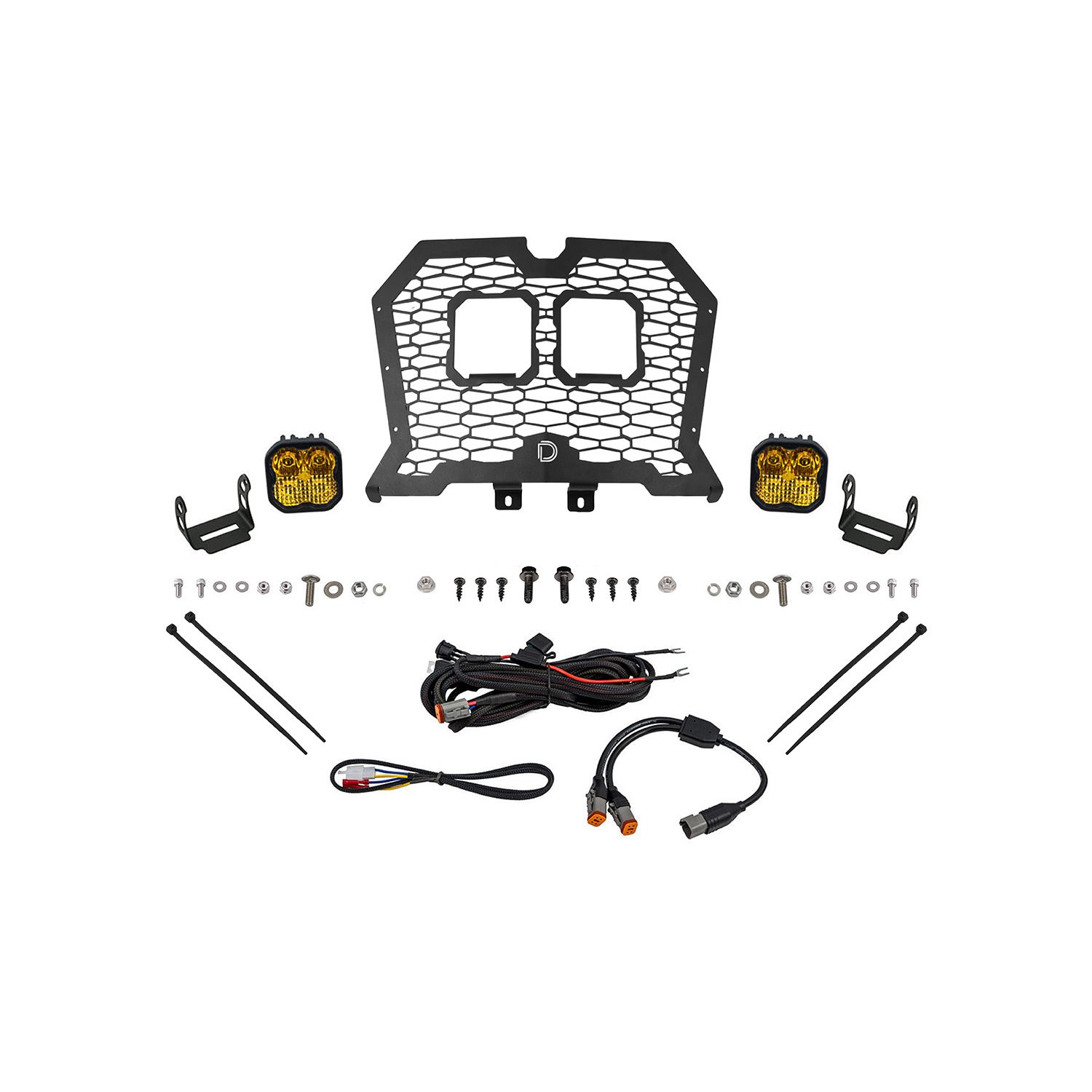 Allows for installation of SS3 LED pods in front grille.